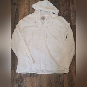 Cotton Collection 100& Organic Cotton Womens Medium Tunic Pullover Hood